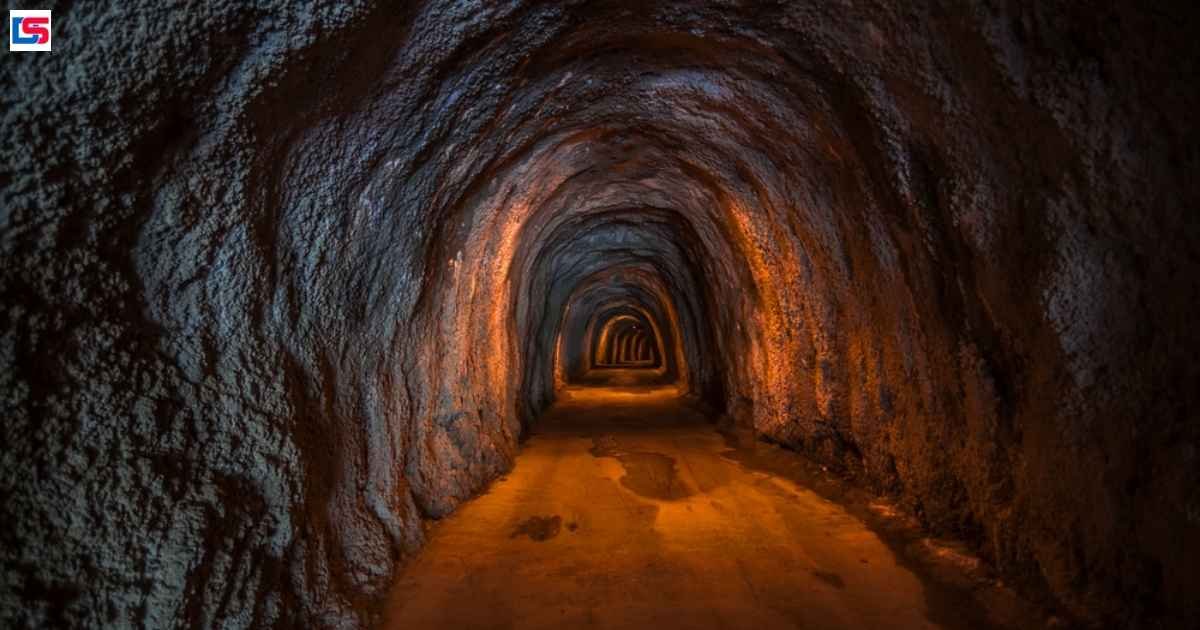 A Cave or Underground Tunnel Section