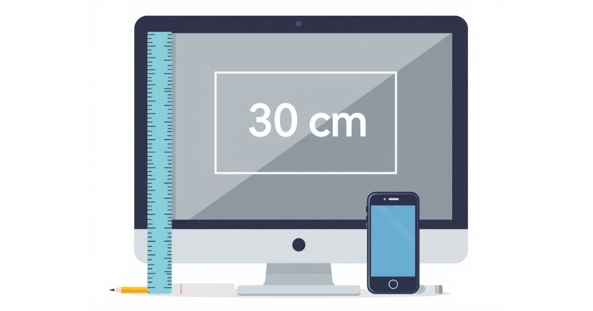 How Long is 30 cm on The Screen?